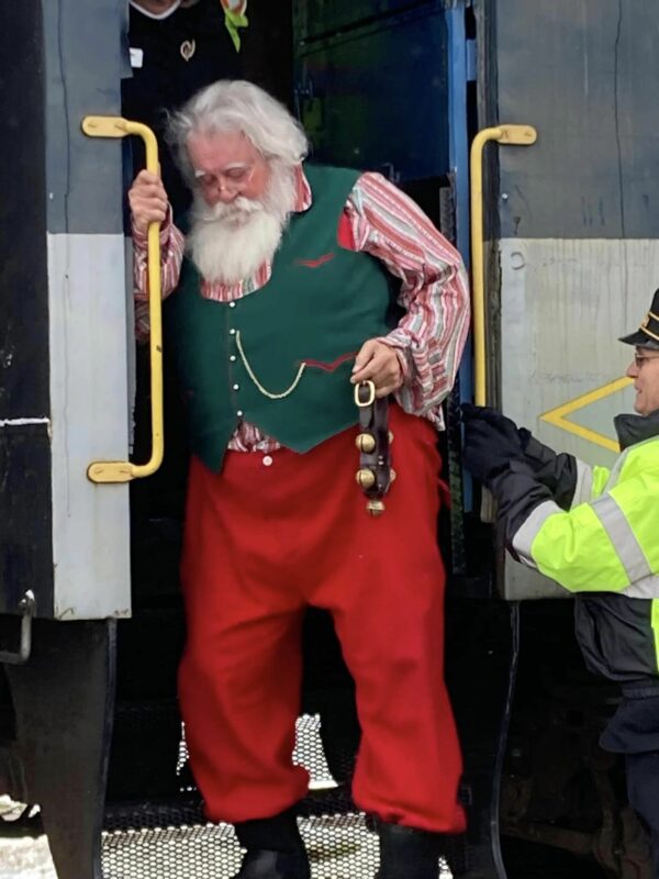 santa on train